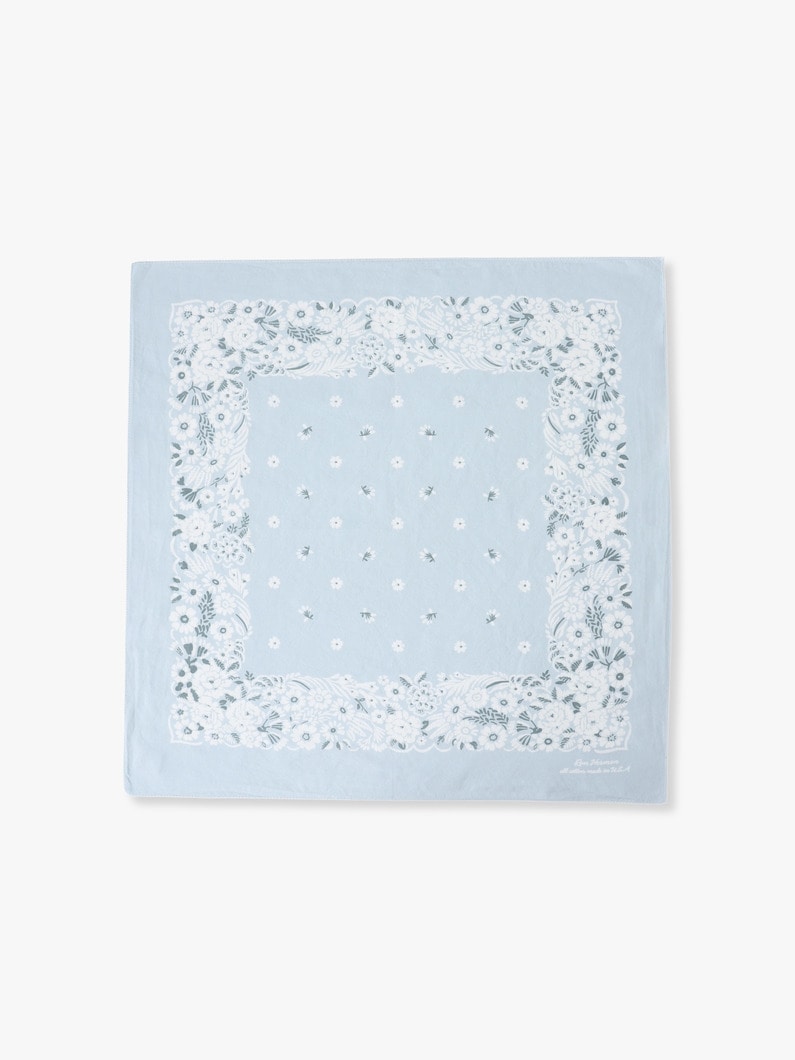 ホリデー フラワーパターン バンダナ 詳細画像 light blue